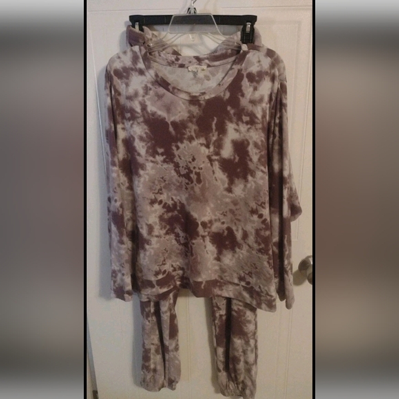 Como Blu Purple Tie-Dye Lounge Set Size 2X - Picture 9 of 9